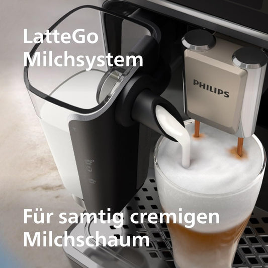 Serie 5500 (EP5544/50) Kaffeevollautomat – LatteGo Milchsystem,20 heiße und kalte Kaffeespezialitäten,QuickStart,Grau